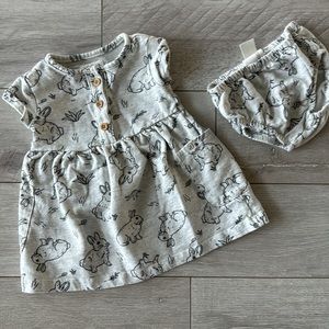 Carter’s baby casual Easter bunny dress with bloomers 6 months